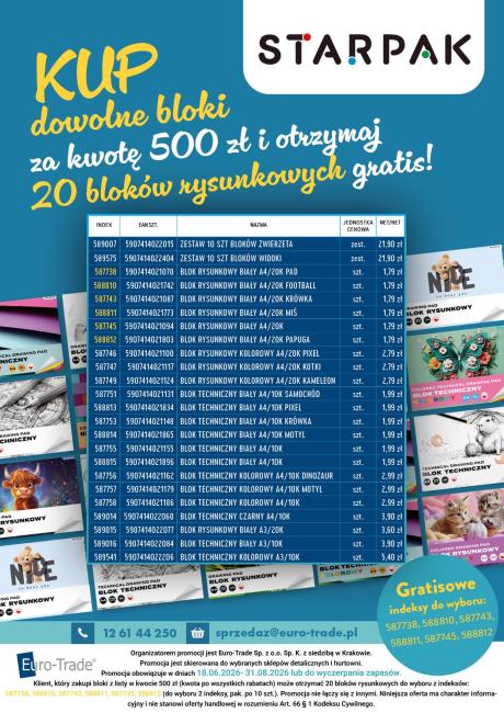 Pakiet Bloki 500 zł   20 bloków gratis - szczegóły w opisie 