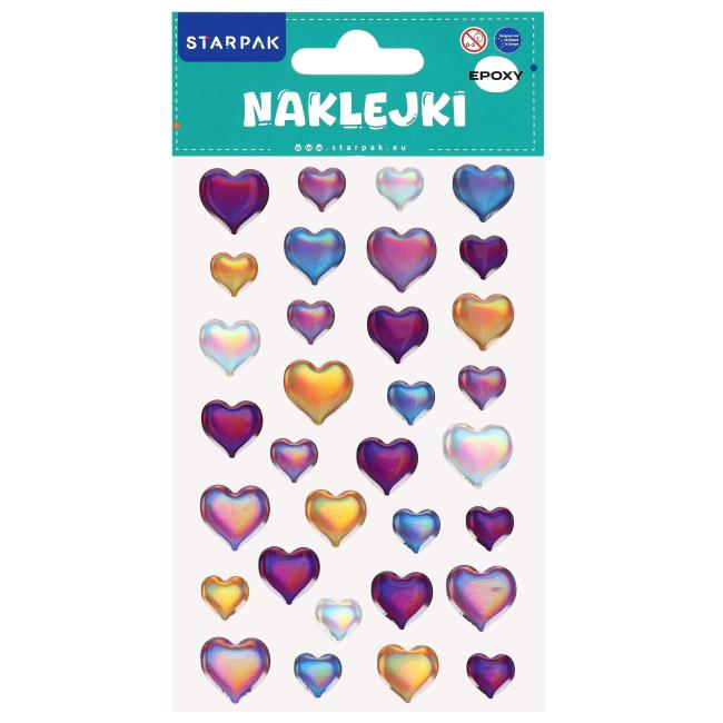 Naklejki 10x20 cm Serce Epoxy STARPAK 584751  