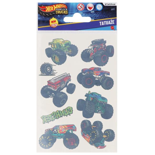 Tatuaże 10x19 cm  Hot Wheels Monster Truck STARPAK 592905  