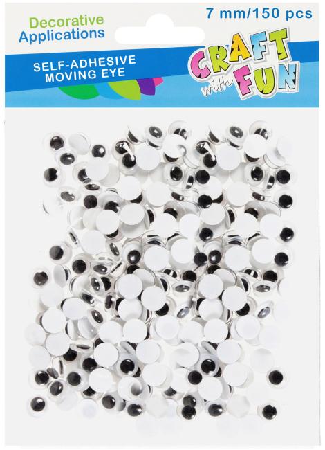 Ozdoby dekoracyjne samoprzylepne Oczy 7 mm CRAFT WITH FUN 383656