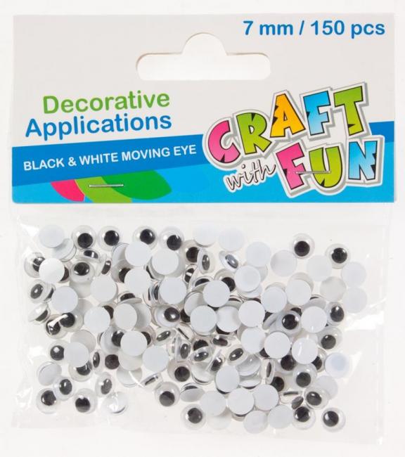 Ozdoby dekoracyjne samoprzylepne Oczy 7 mm CRAFT WITH FUN 383656