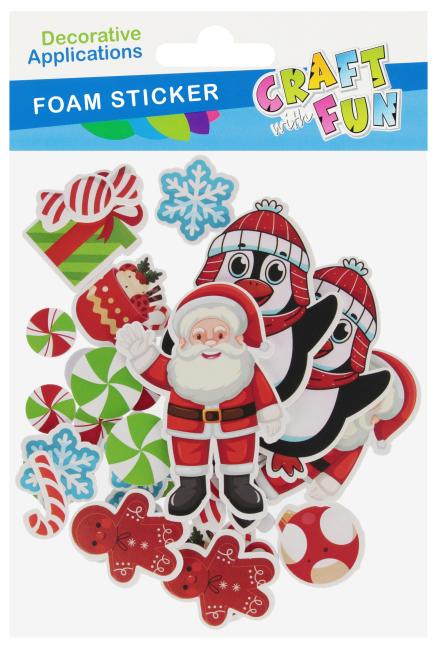 Ozdoba samoprzylepna Święta Boże Narodzenie mix CRAFT WITH FUN  595884