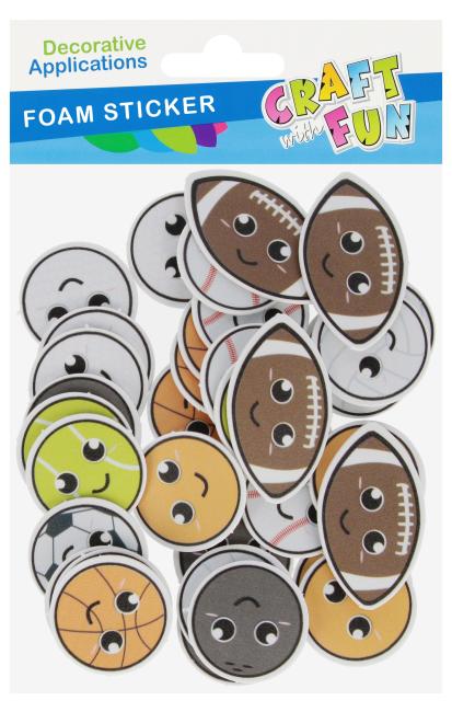 Ozdoba Piłki Eva samoprzylepne mix CRAFT WITH FUN  595957