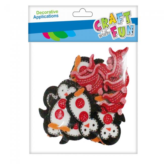 Ozdoba dekoracyjna samoprzylepna filcowa Pingwin CRAFT WITH FUN 463689