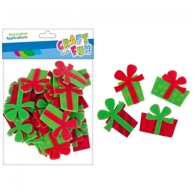 Ozdoba dekoracyjna filcowa samoprzylepne Prezent Boże Narodzenie CRAFT WITH FUN 463707