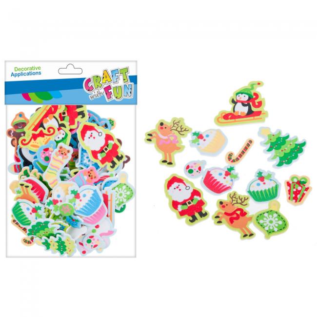 Ozdoba dekoracyjna samoprzylepna EVA Boże Narodzenie mix CRAFT WITH FUN 463726