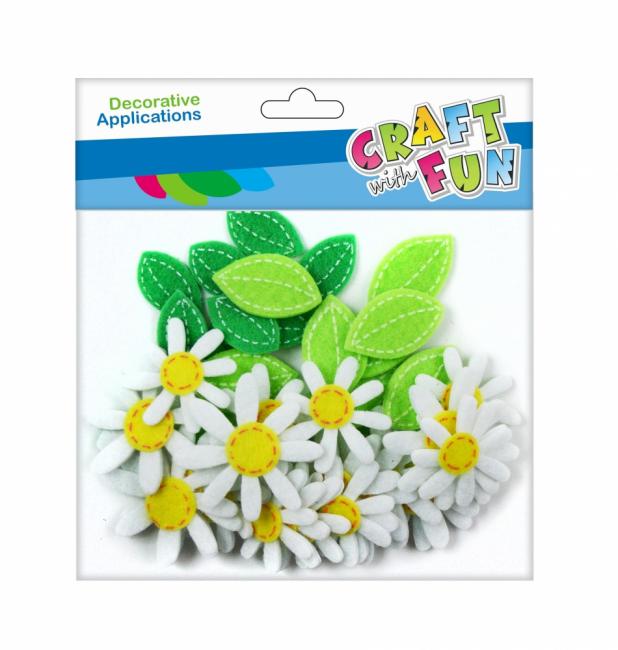 Ozdoba dekoracyjna samoprzylepna filcowa Stokrotka CRAFT WITH FUN 463750