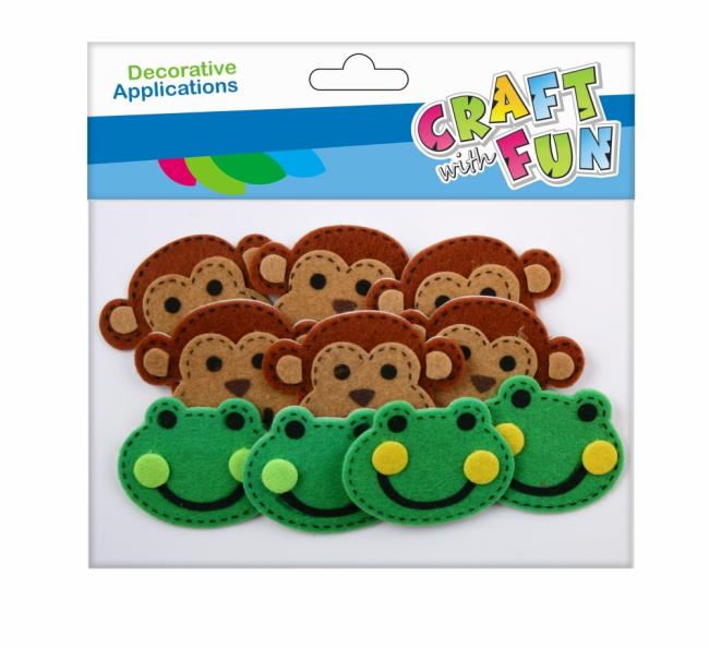 Ozdoba dekoracyjna filcowa Żaba/Małpa CRAFT WITH FUN 463765