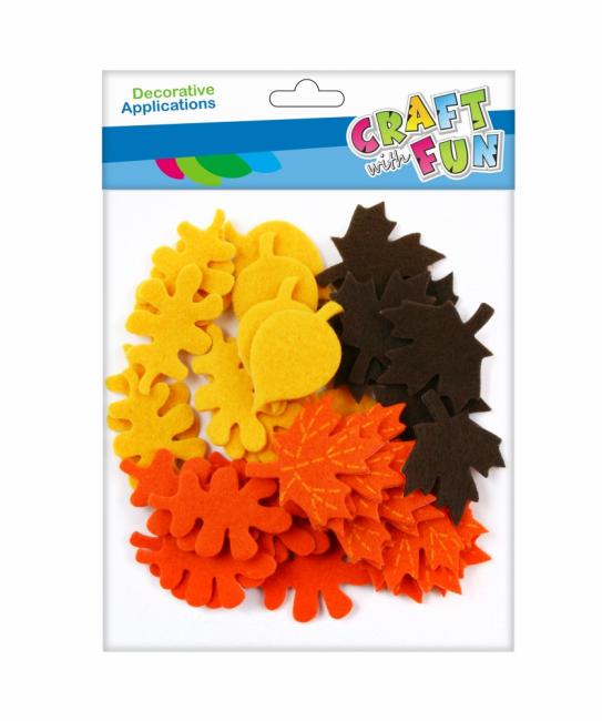 Ozdoba dekoracyjna filcowa samoprzylepna Liście kolorowe CRAFT WITH FUN 463766