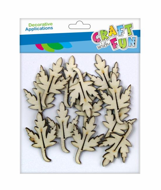 Ozdoba dekoracyjna samoprzylepna drewniana Liść CRAFT WITH FUN 463787