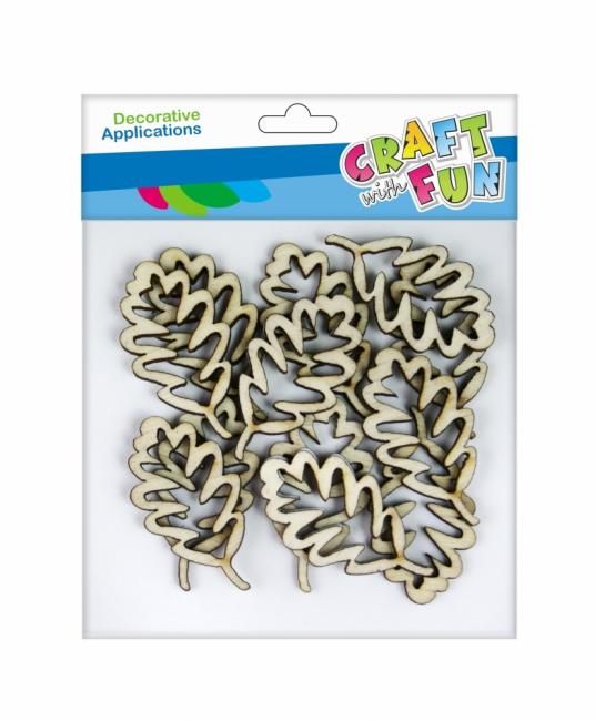 Ozdoba dekoracyjna samoprzylepna drewniana Liść CRAFT WITH FUN 463789