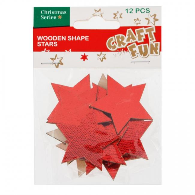 Ozdoba dekoracyjna drewniane Gwiazdy Boże Narodzenie CRAFT WITH FUN 438595