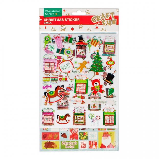 Naklejki Boże Narodzenie mix CRAFT WITH FUN 438603