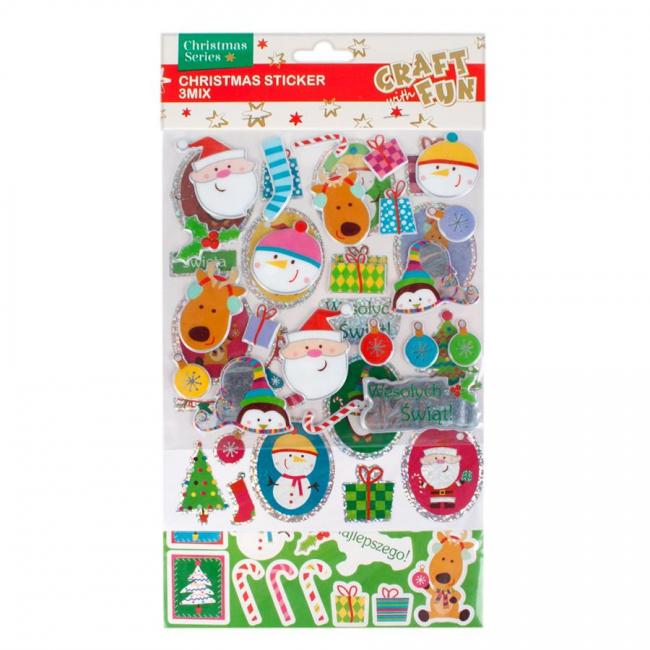 Naklejki Boże Narodzenie mix CRAFT WITH FUN 438609