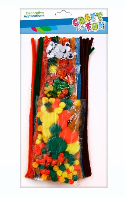 Ozdoba dekoracyjna Druciki powlekane/pompony mix pastelowy CRAFT WITH FUN 463781