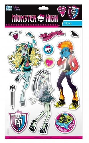 Dekoracja ścienna 3D Monster High STICKER BOO 301091