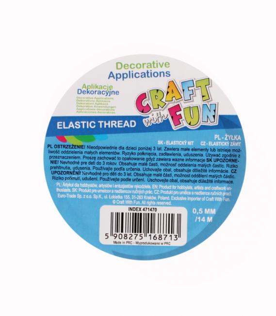 Żyłka dekoracyjna biała CRAFT WITH FUN 471470