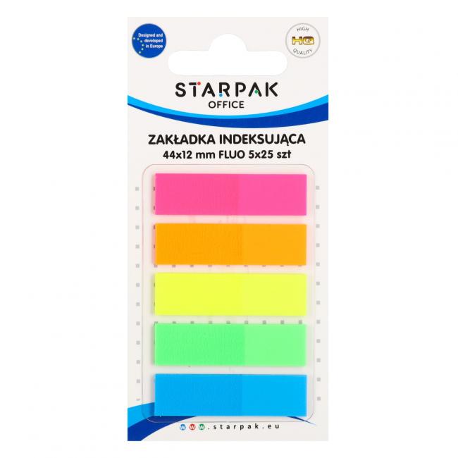 Zakładka indeksująca 12x44/25k 5 kolorów Fluo  STARPAK 471012