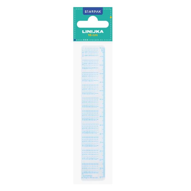 Linijka plastikowa 15cm z tabliczką mnożenia STARPAK 163096