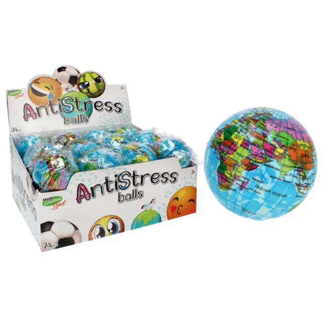 Piłka Antystresowa 7cm Globus MEGA CREATIVE 459630