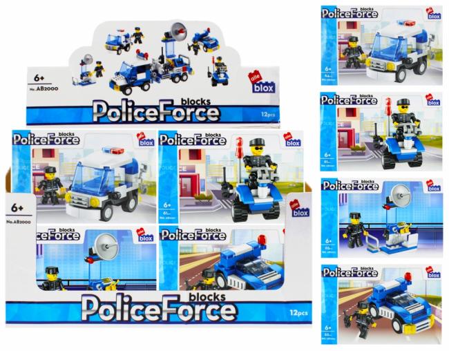 Klocki konstrukcyjne 63-64 elementy Policja alleBLOX 477373