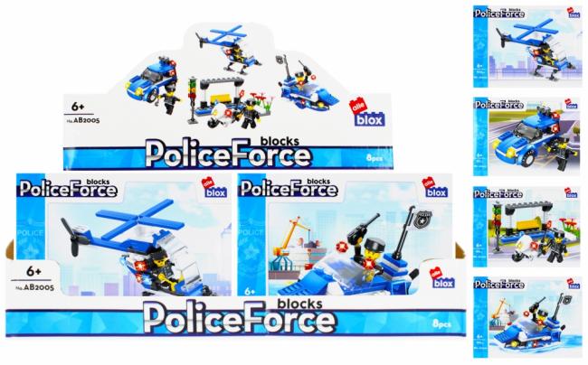 Klocki konstrukcyjne 96-104 elementy Policja alleBLOX 478225