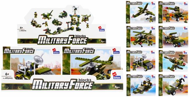 Klocki konstrukcyjne 96-104 elementy Militaria alleBLOX 478226