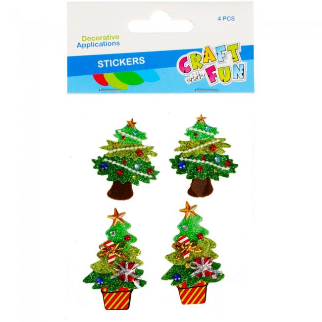 Ozdoba Eva Choinka 4 szt. Boże Narodzenie CRAFT WITH FUN 479982
