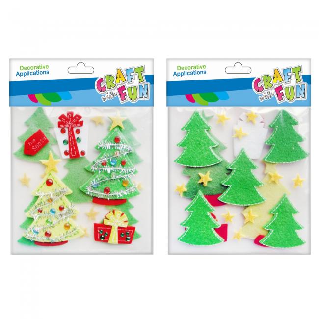 Ozdoba dekoracyjna samoprzylepna filcowa Choinka Boże Narodzenie CRAFT WITH FUN 463704
