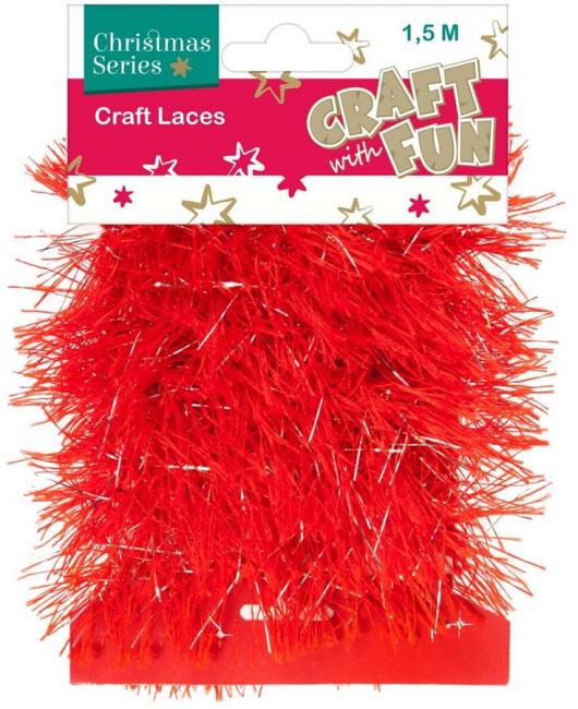 Ozdoba łańcuch czerwony Boże Narodzenie CRAFT WITH FUN  383996