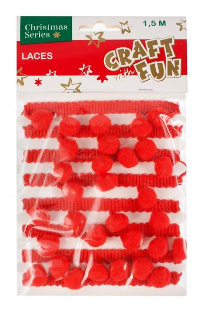 Ozdobna taśma z pomponami CRAFT WITH FUN 414068