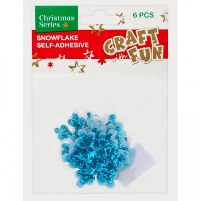 Ozdoba dekoracyjna samoprzylepna materiałowa płatek śniegu CRAFT WITH FUN 439588