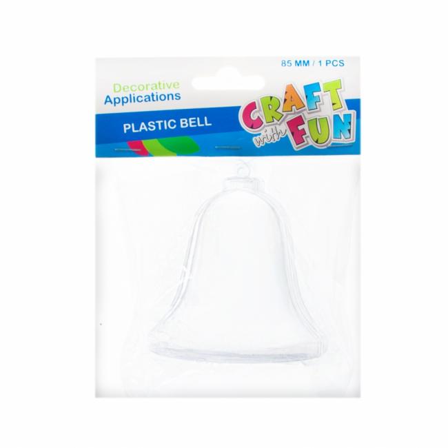 Ozdoba dekoracyjna plastikowa Dzwonek 8,5cm Boże Narodzenie CRAFT WITH FUN 463829