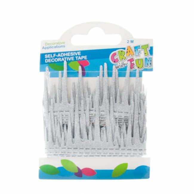  Taśma dekoracyjna samoprzylepna Sopla 2m srebrna CRAFT WITH FUN 463492