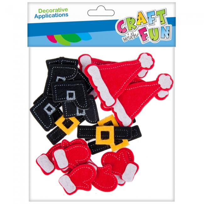 Ozdoba dekoracyjna filcowa samoprzylepna Boże Narodzenie Mikołajek CRAFT WITH FUN 463683