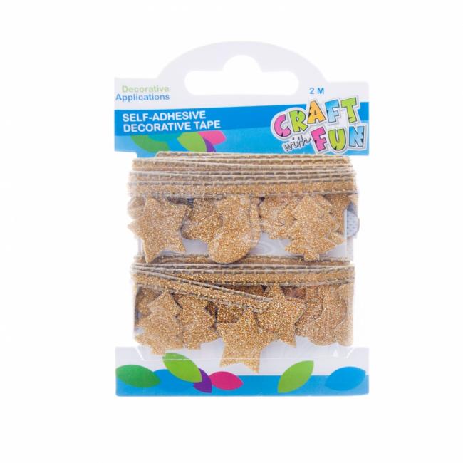 Taśma dekoracyjna samoprzylepna Skarpeta 2m złota CRAFT WITH FUN 463504