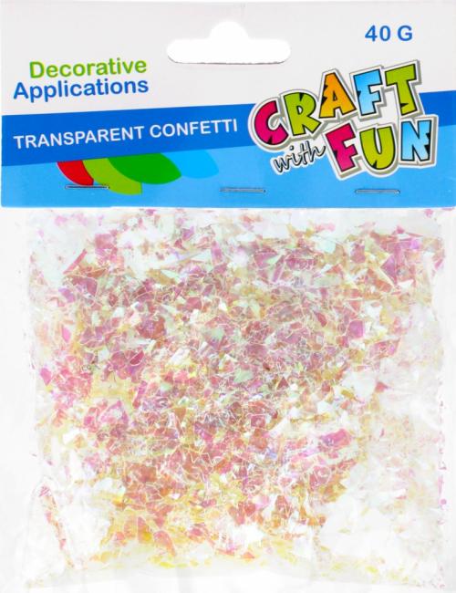 Ozdoba dekoracyjna Bożonarodzeniowa Konfetti przezroczyste CRAFT WITH FUN 414082