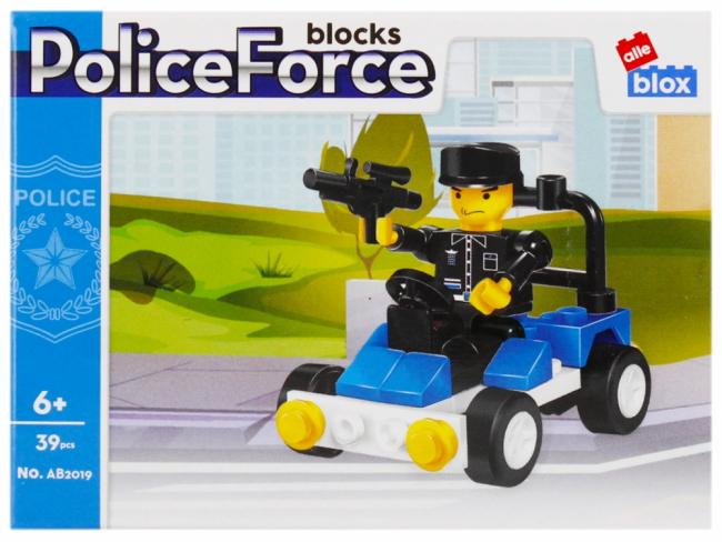 Klocki konstrukcyjne 39 elementów Policja alleBLOX 492819