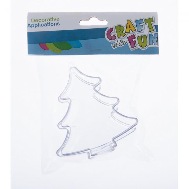 Ozdoba dekoracyjna plastikowa Choinka 10cm Boże Narodzenie  CRAFT WITH FUN 463828