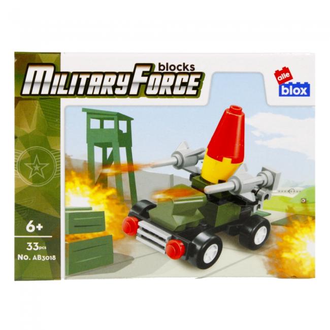 Klocki konstrukcyjne 33 elementy Military alleBLOX 492825