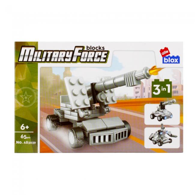 Klocki konstrukcyjne 65 elementów Military alleBLOX 492868