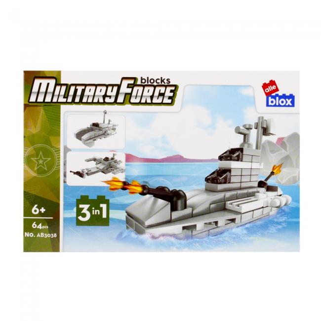 Klocki konstrukcyjne 64 elementy Military alleBLOX 492867