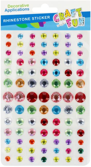 Ozdoby dekoracyjne samoprzylepne kryształki Okrągłe  CRAFT WITH FUN 382480