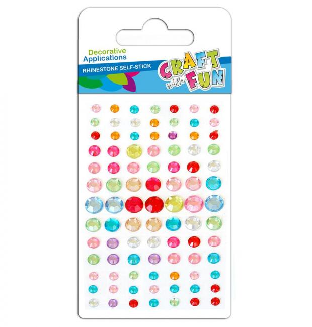 Ozdoby dekoracyjne samoprzylepne kryształki Okrągłe  CRAFT WITH FUN 382480