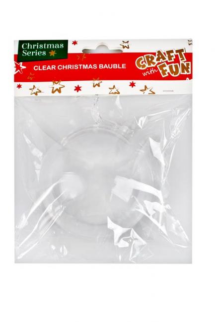 Ozdoba dekoracyjna Bombka plastikowa 9 cm Boże Narodzenie CRAFT WITH FUN 384022