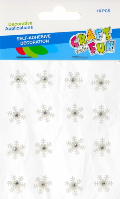 Ozdoba dekoracyjna samoprzylepna Gwiazdki białe Boże Narodzenie CRAFT WITH FUN 480854