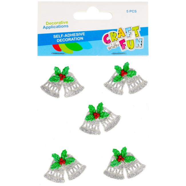 Ozdoba dekoracyjna samoprzylepna Dzwoneczki Boże Narodzenie CRAFT WITH FUN 480857