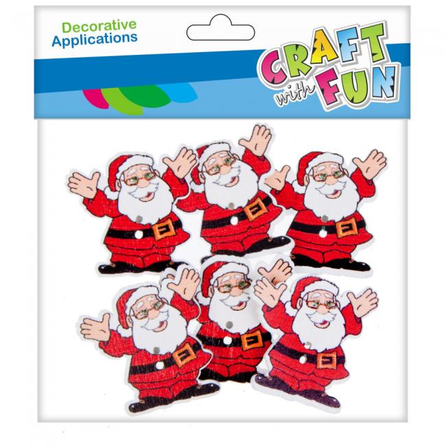 Ozdoba dekoracyjna drewniana Mikołaj Boże Narodzenie CRAFT WITH FUN 463797
