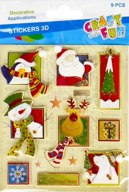 Naklejki 3D Boże Narodzenie CRAFT WITH FUN 480410