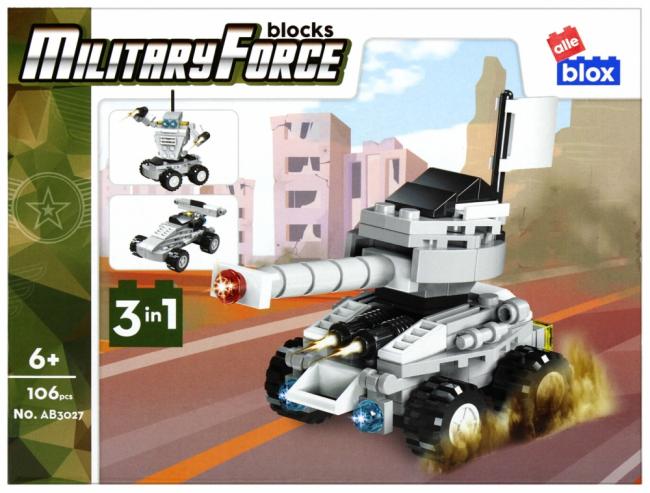 Klocki konstrukcyjne 106 elementów Military alleBLOX 492858